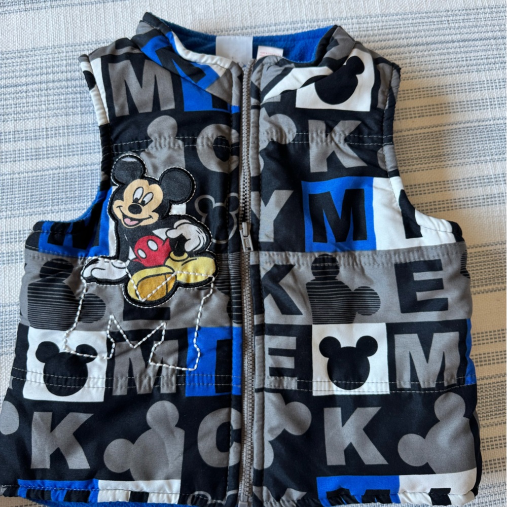 Disney Mickey Mouse Kids Vest - Black, Blue, Gray